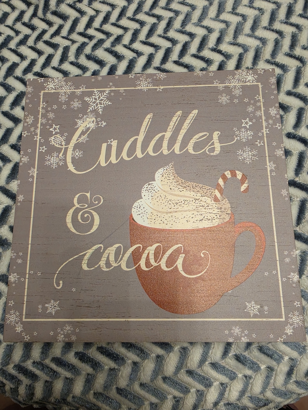 Cuddles & Cocoa Wall Sign - Cozy Coffee Bar Decor